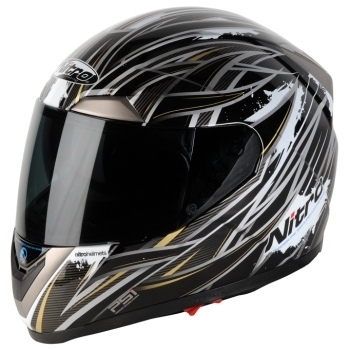 ... PUMP DVS Sidewinder BlackGoldWhite Motorcycle Helmet - XL 61-62cm